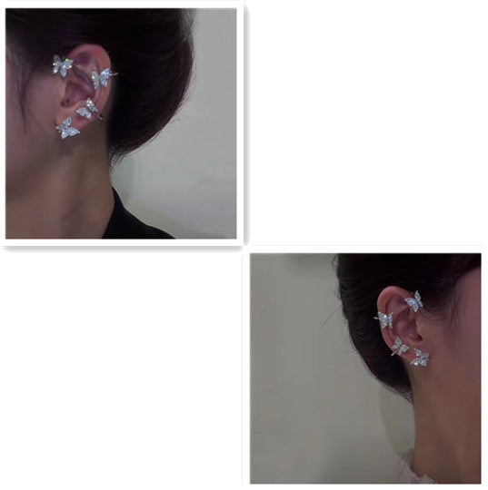 Butterfly Ear Clip & Hook Earrings