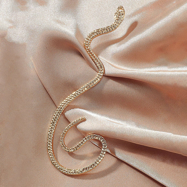 Vintage Snake-Shaped Ear Clip Cuff Earrings