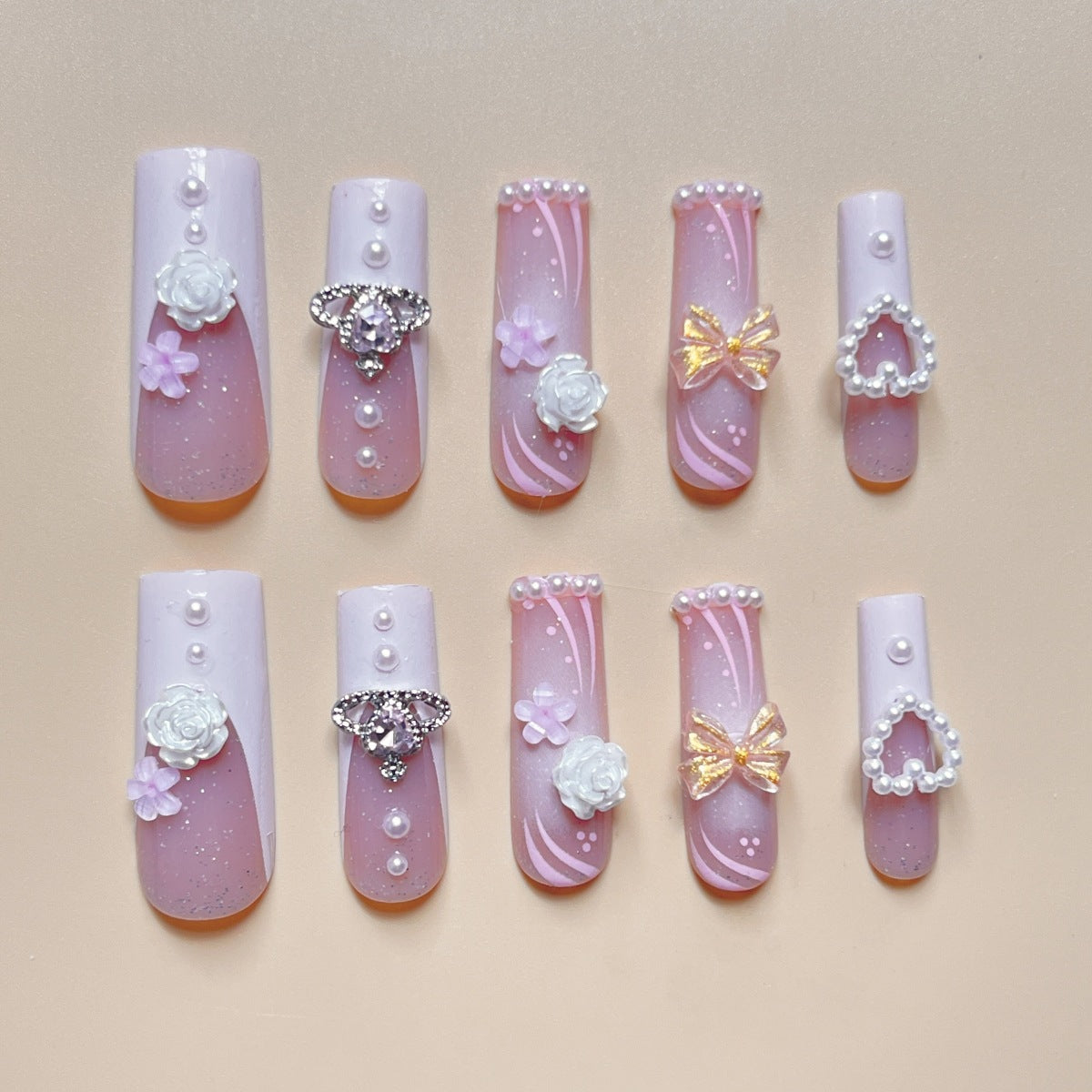 Chic Rectangular Multi-Press Nail Set