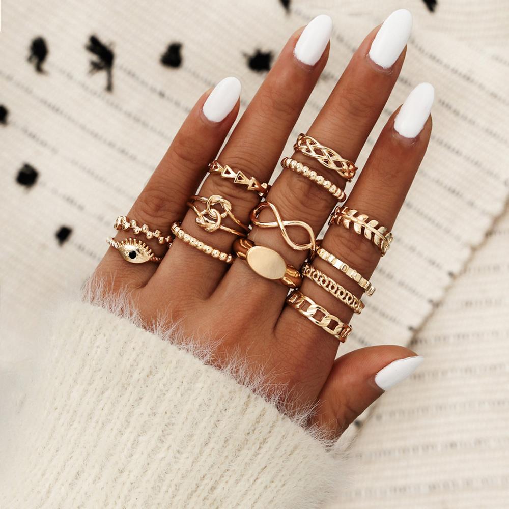 Sunflower Charm Ring Set