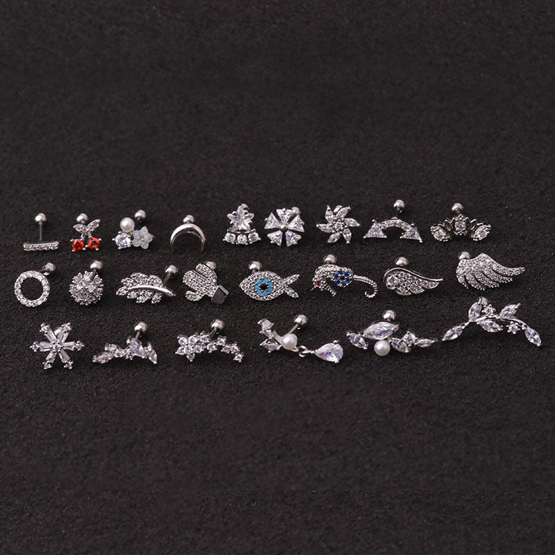 Hippocampal Screw Stud Earrings