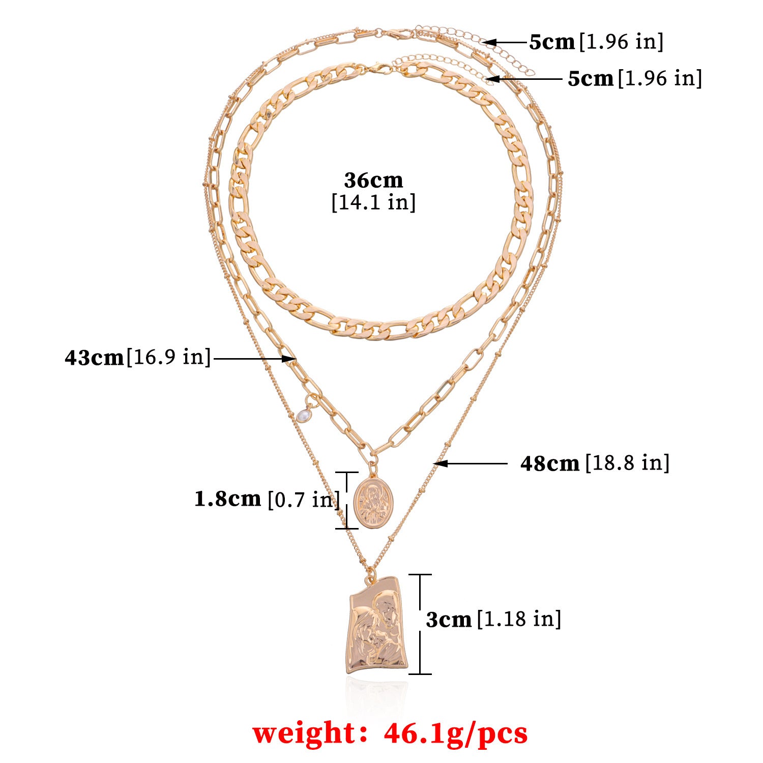 Vintage Multi-Layered Pearl Necklace