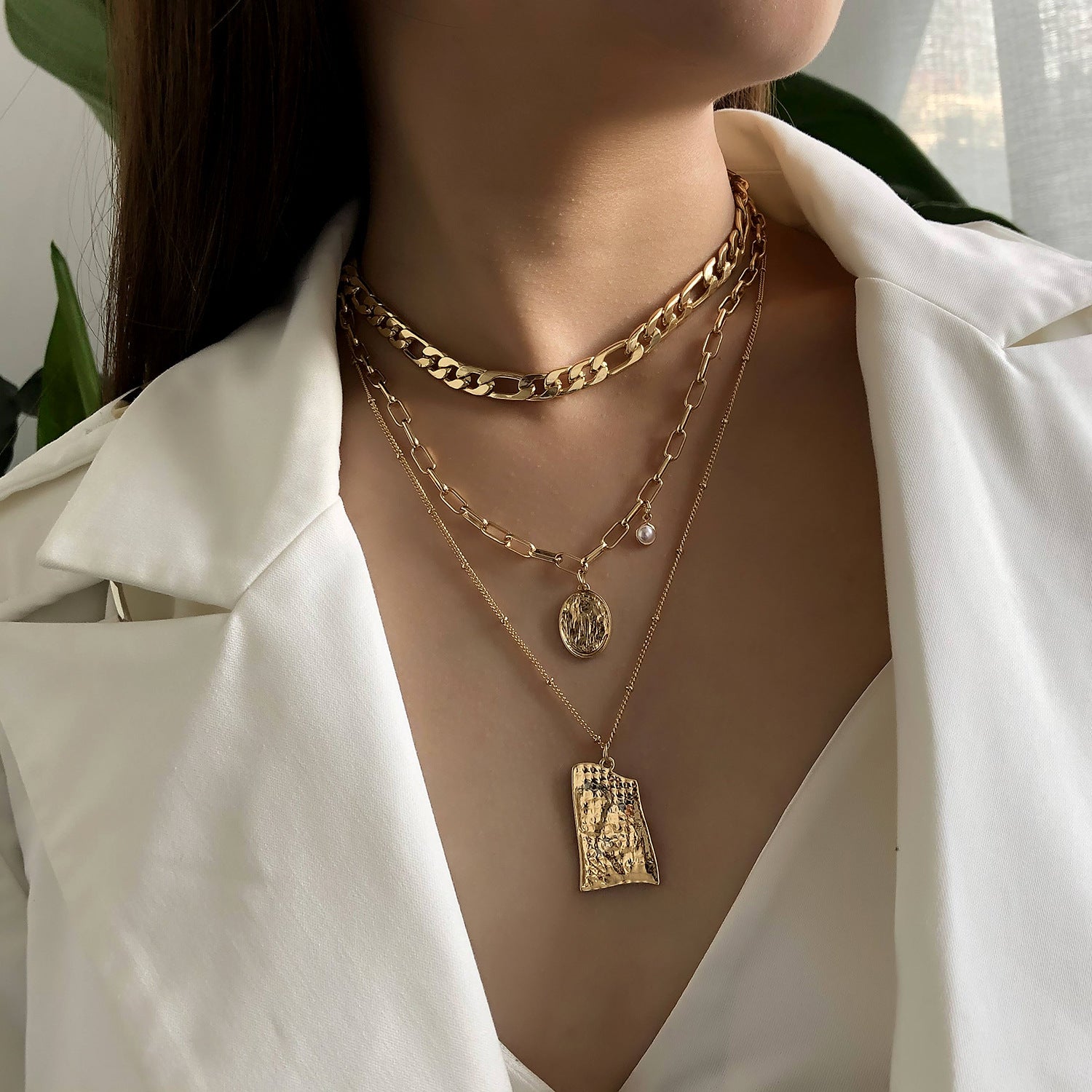 Vintage Multi-Layered Pearl Necklace