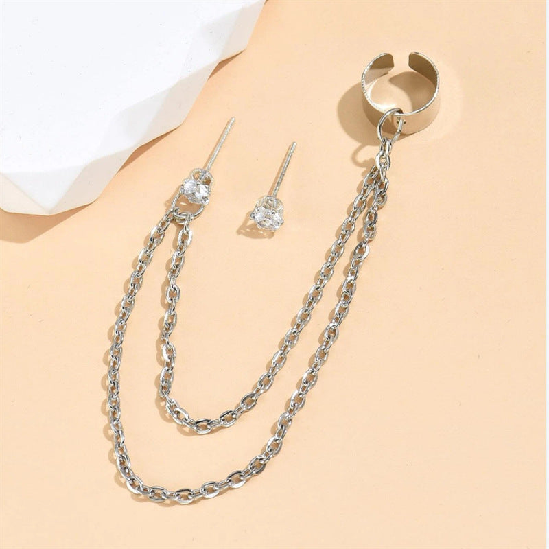 Chic Long Tassel Chain Statement Earrings