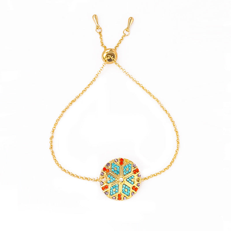 Vintage-Inspired Couple Bracelet with Colorful Accents