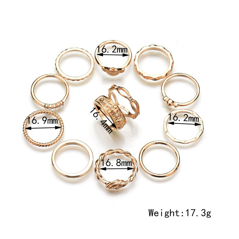 Chic 12-Piece Ring Set for Everyday Style