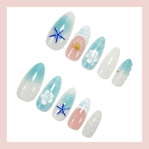 Blue Starfish 3D Nail Art Stickers