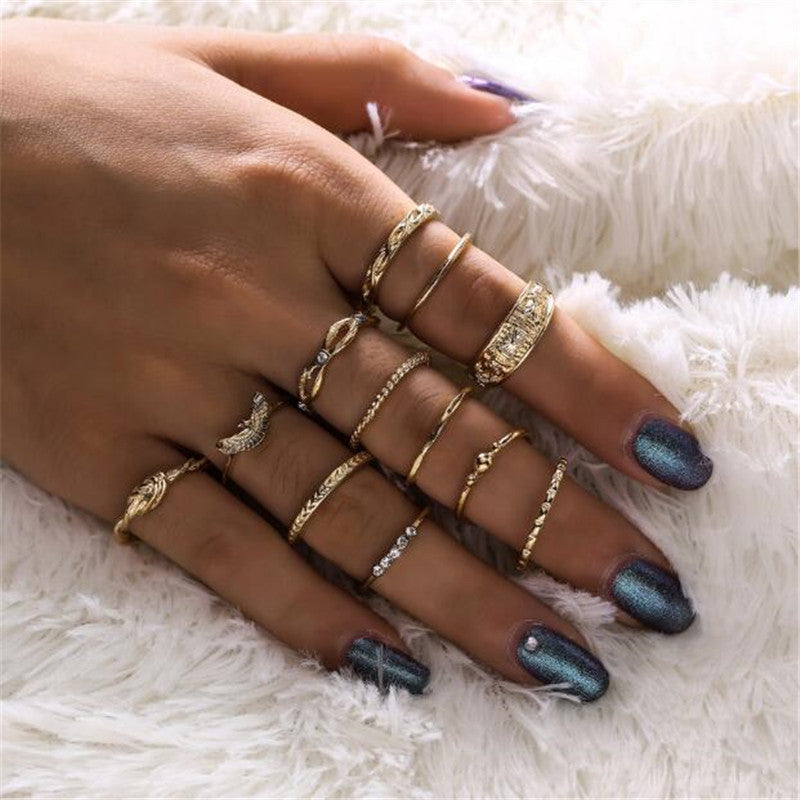 Chic 12-Piece Ring Set for Everyday Style