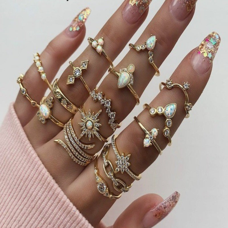 Charming Bohemian Ring Set