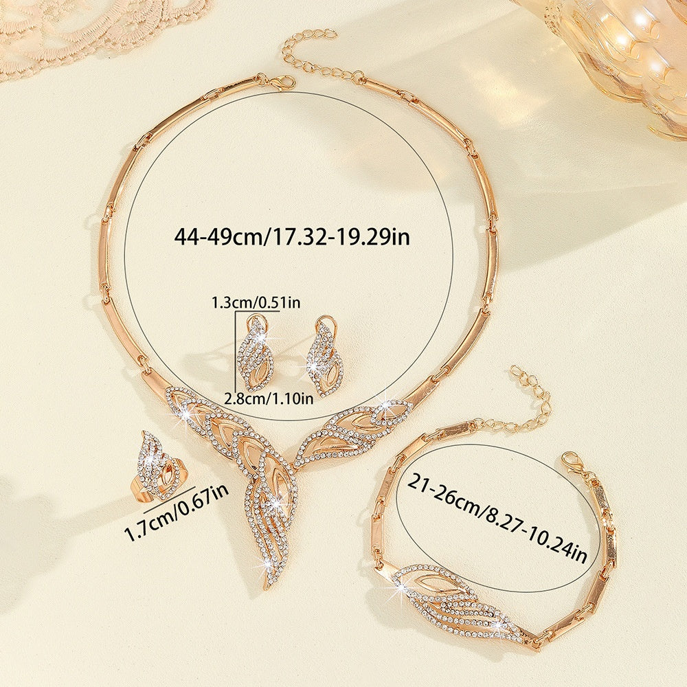 Elegant Leaf Jewelry Set for Everyday Glam