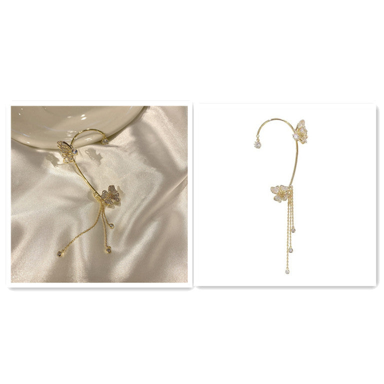 Charming Butterfly Tassel Ear Clips