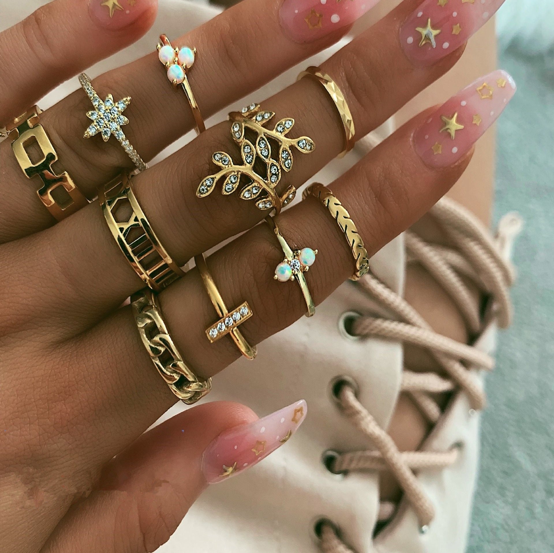 Charming Bohemian Ring Set