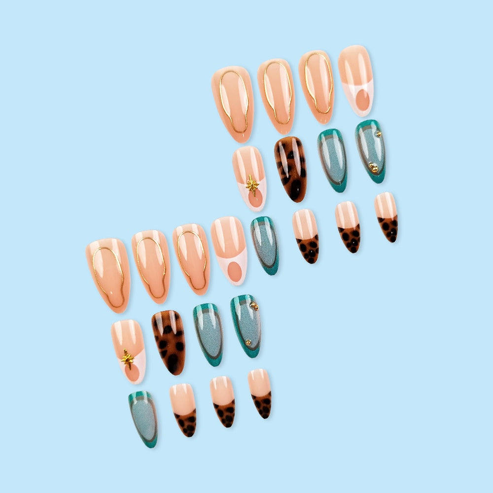 Leopard Print French Manicure Set