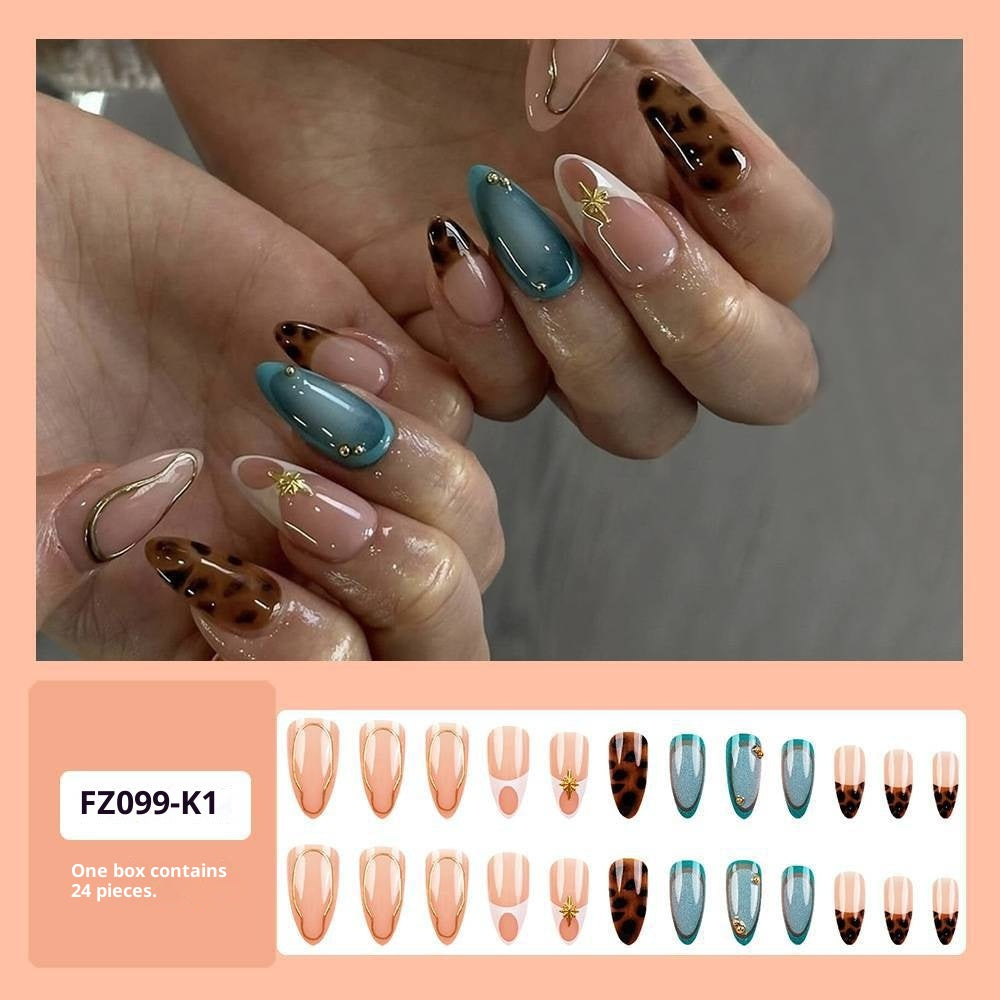 Leopard Print French Manicure Set
