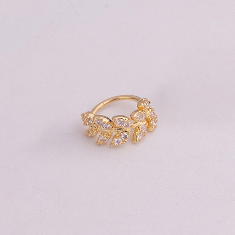 Charming Snake Leaf Stud Earrings