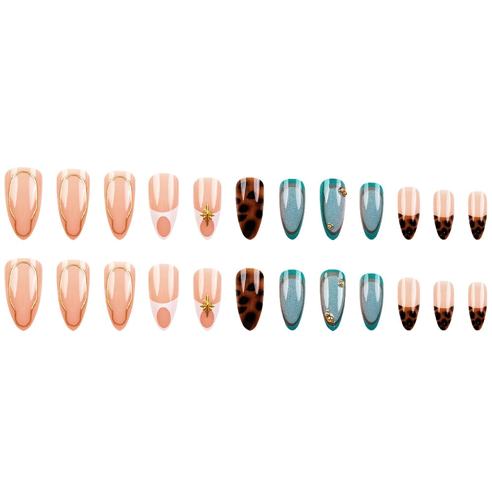 Leopard Print French Manicure Set
