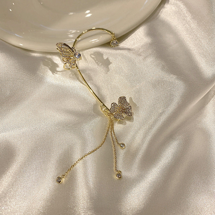 Charming Butterfly Tassel Ear Clips