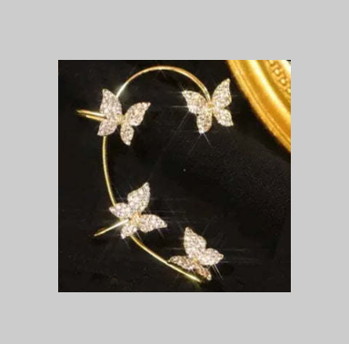 Butterfly Ear Clip & Hook Earrings