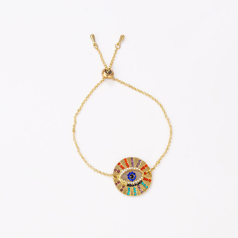 Vintage-Inspired Couple Bracelet with Colorful Accents
