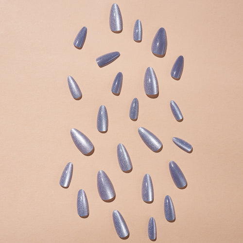 Charming Purple Cat's Eye Nail Stickers