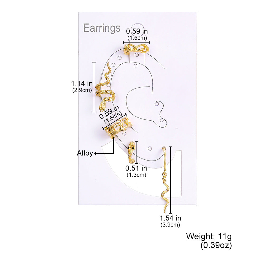 Trendy Snake Clip Earrings for Effortless Style