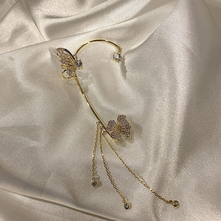 Charming Butterfly Tassel Ear Clips