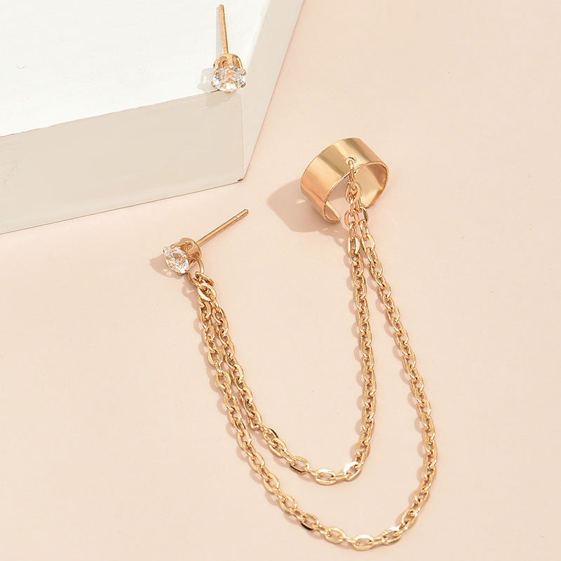 Chic Long Tassel Chain Statement Earrings