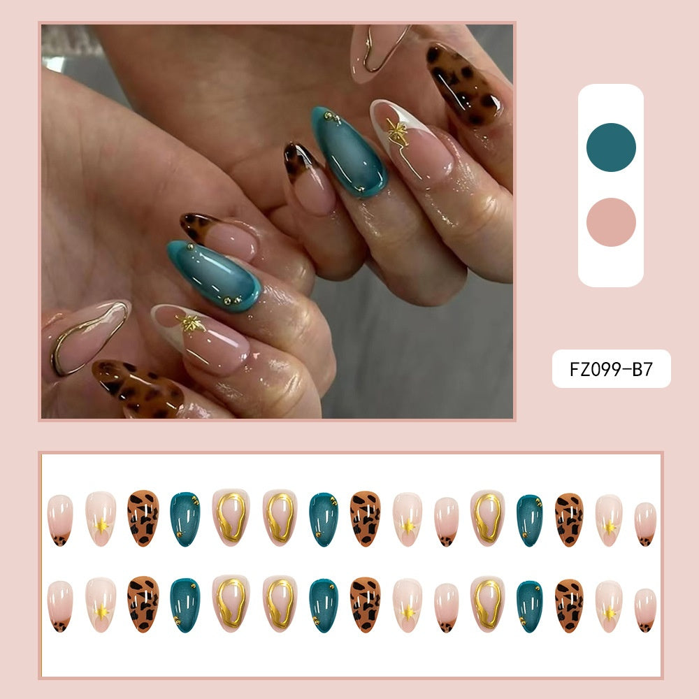 Leopard Print French Manicure Set