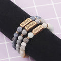 Volcanic Stone Lettering Bracelet