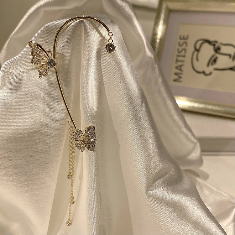 Charming Butterfly Tassel Ear Clips