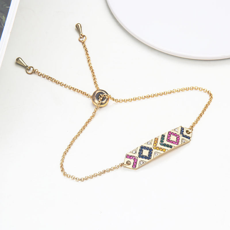 Vintage-Inspired Couple Bracelet with Colorful Accents