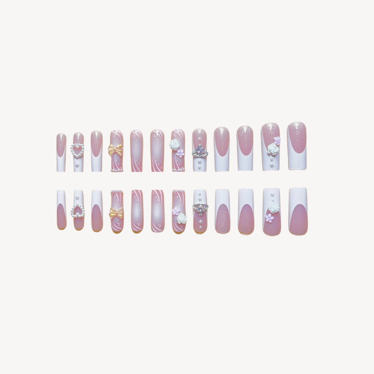 Chic Rectangular Multi-Press Nail Set