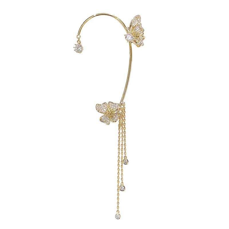 Charming Butterfly Tassel Ear Clips