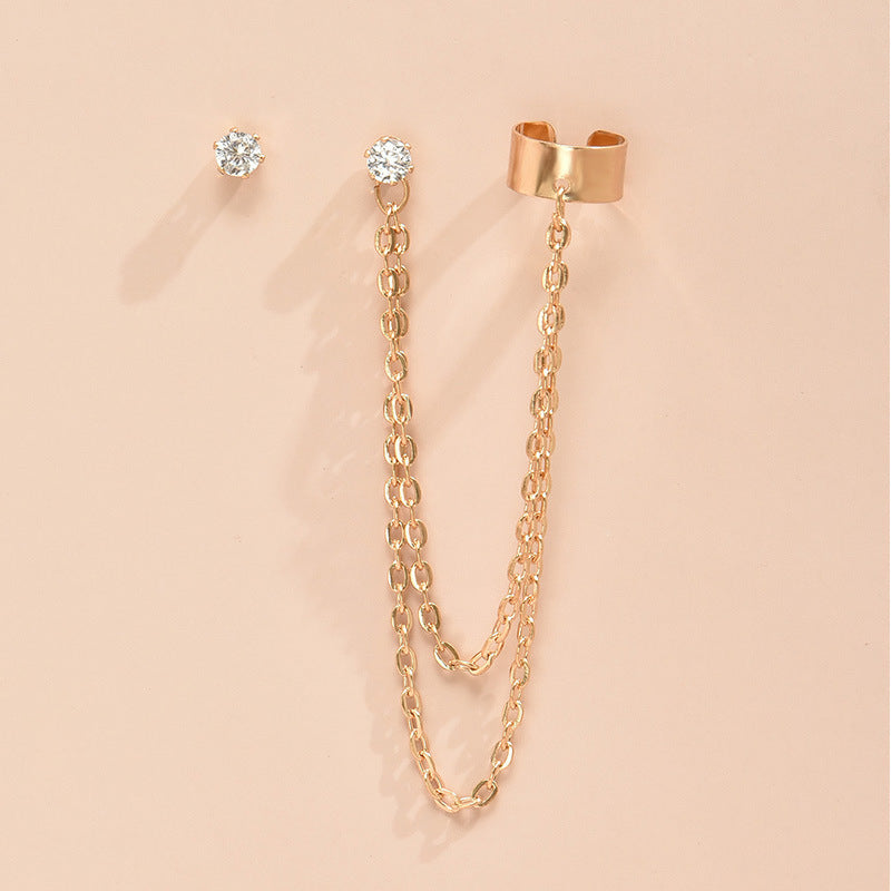 Chic Long Tassel Chain Statement Earrings